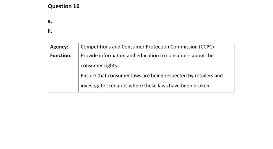 Marking Scheme Part 1