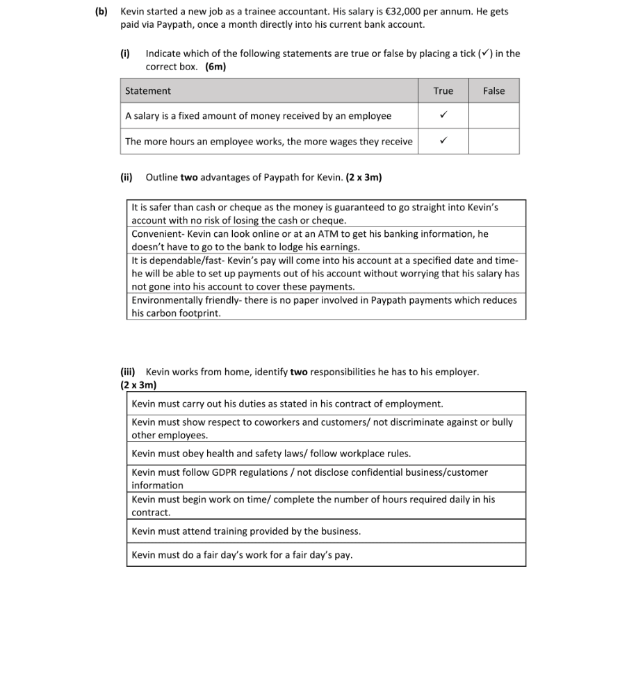 Marking Scheme Part 3