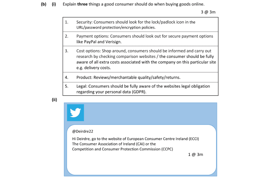 Marking Scheme Part 1