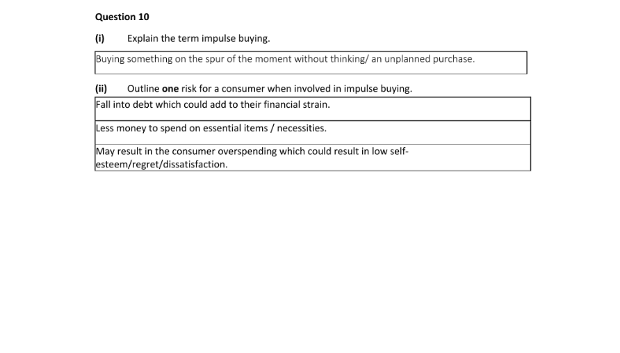 Marking Scheme Part 1
