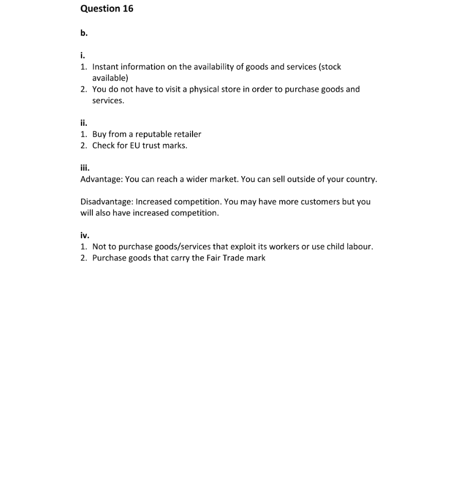 Marking Scheme Part 4