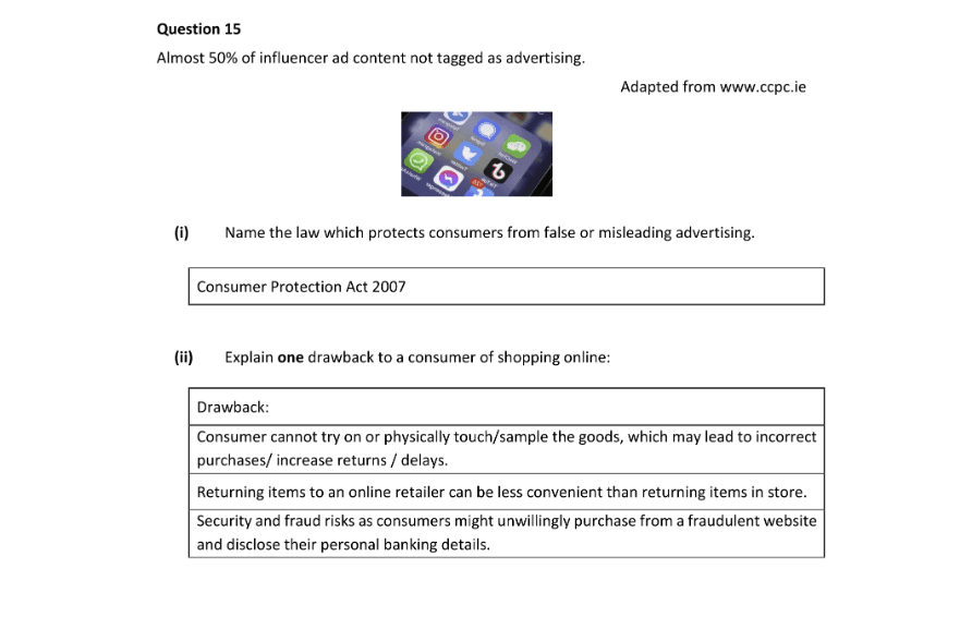 Marking Scheme Part 1