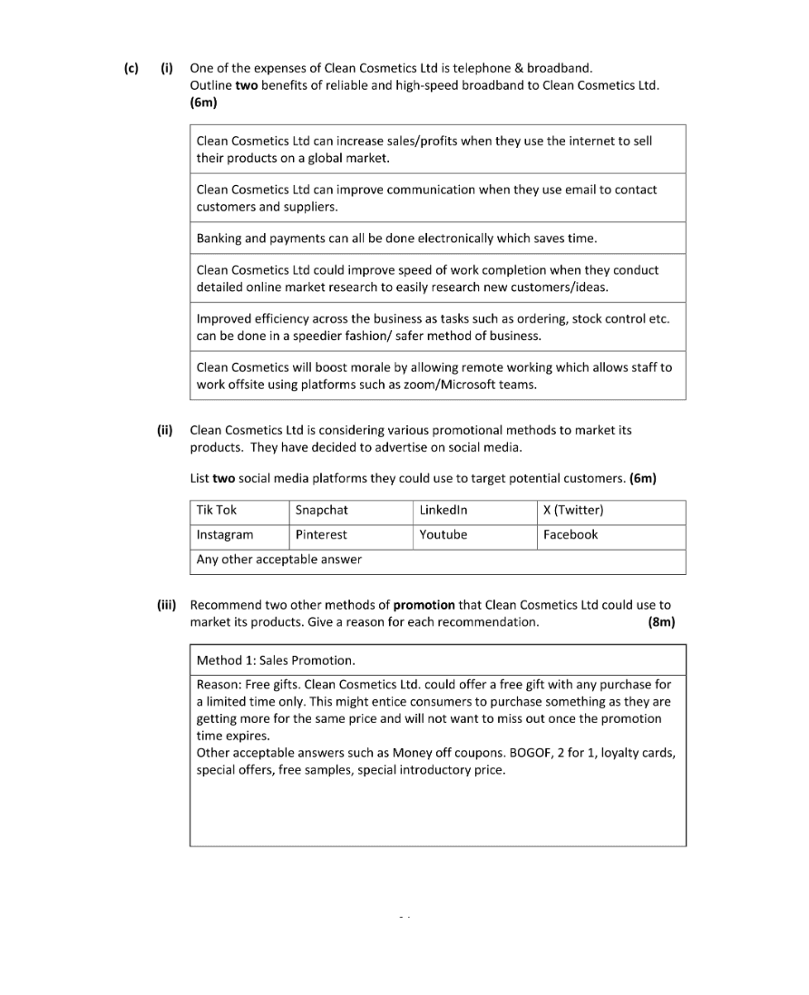 Marking Scheme Part 5