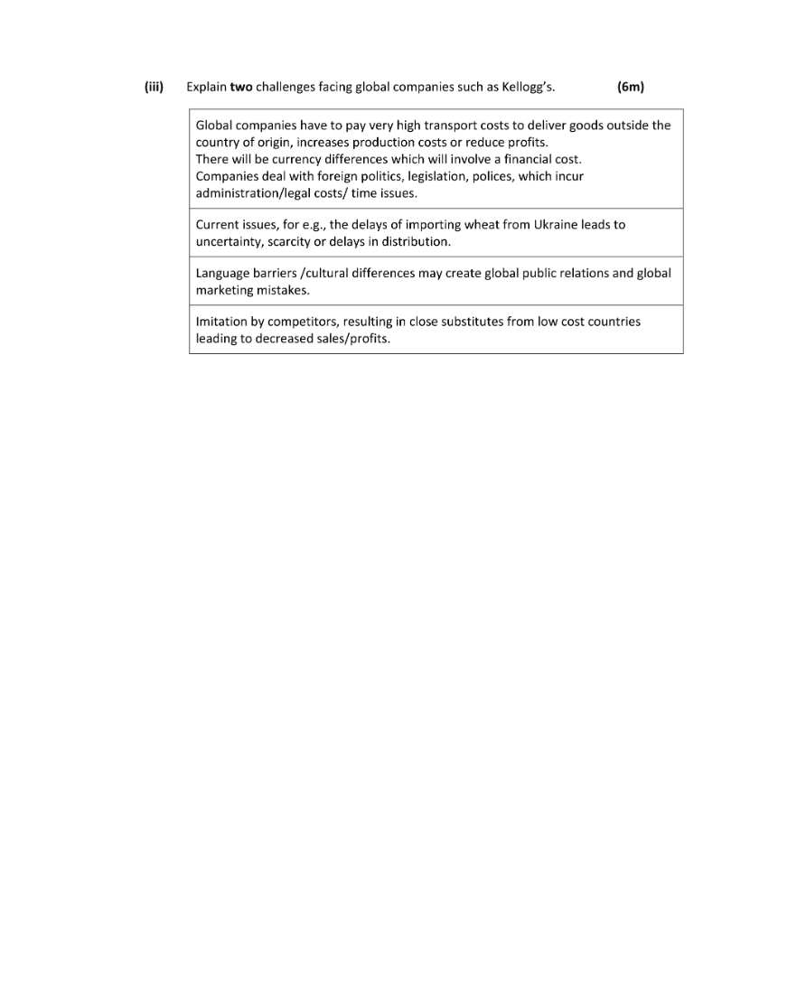 Marking Scheme Part 2