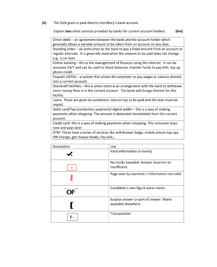 Marking Scheme Part 2