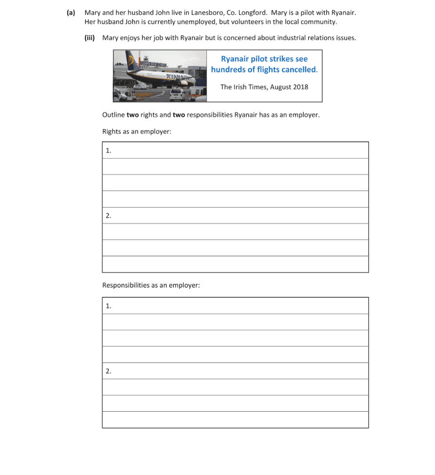 Question 2019 - 18 Part 1
