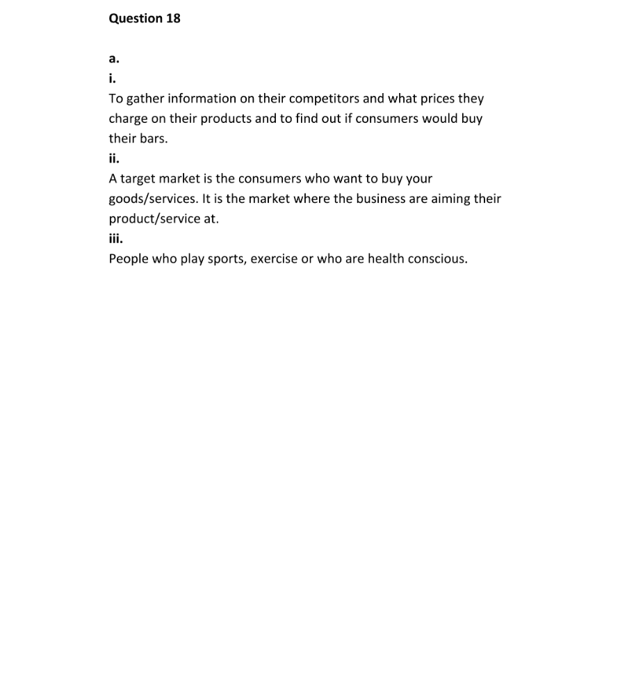Marking Scheme Part 1