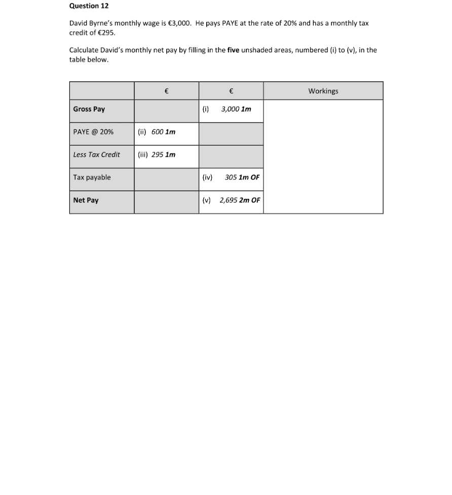 Marking Scheme Part 1
