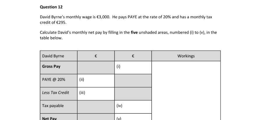 Question 2024 - 12 Part 1