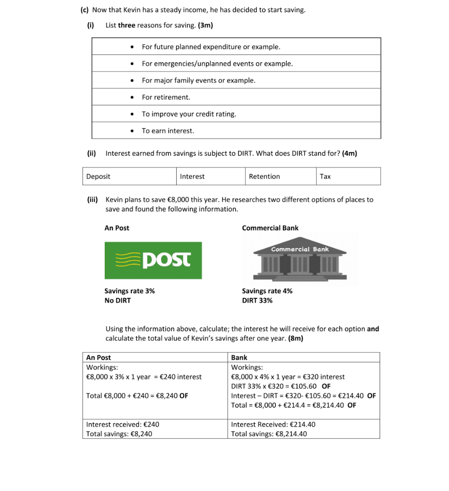 Marking Scheme Part 1