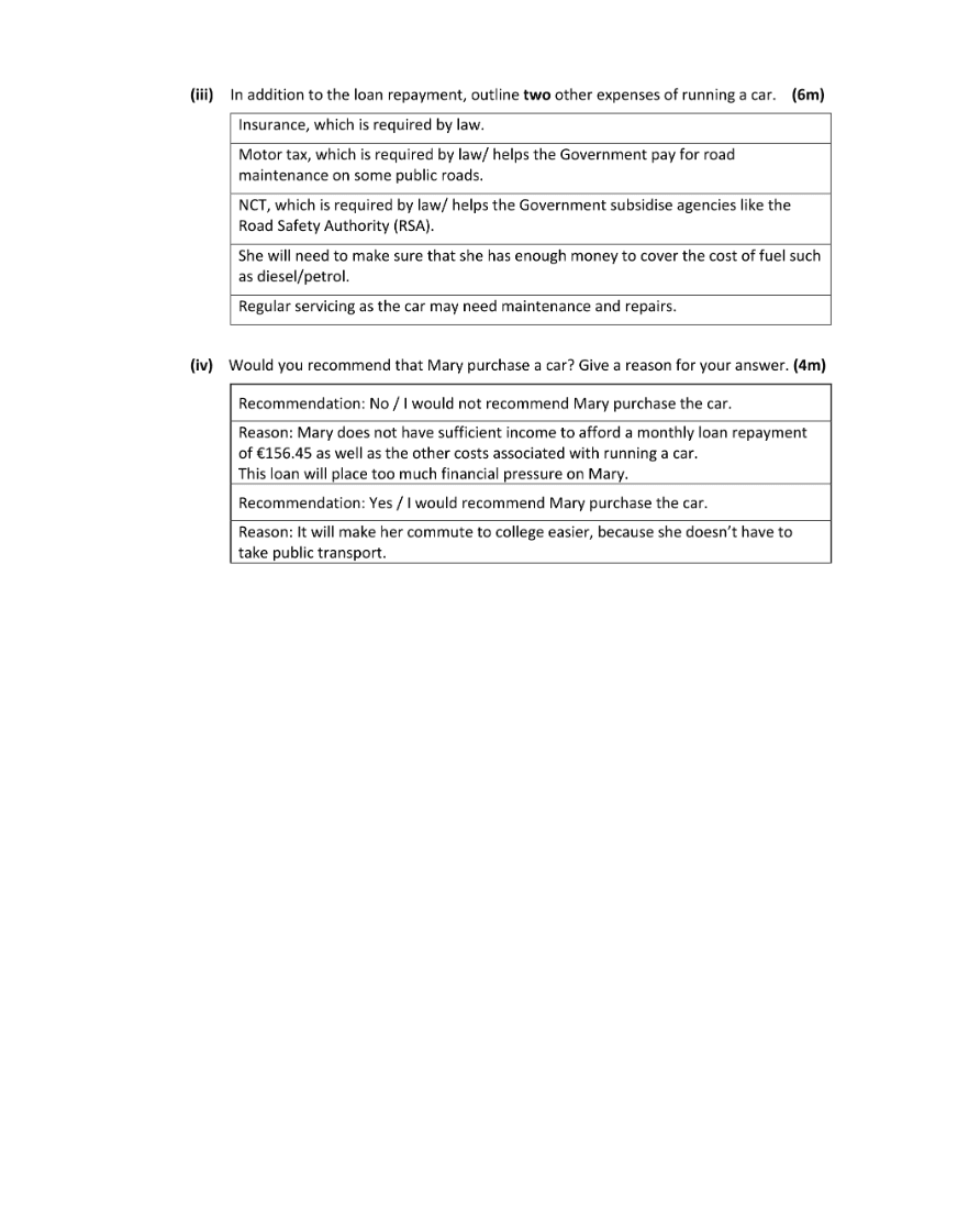 Marking Scheme Part 2