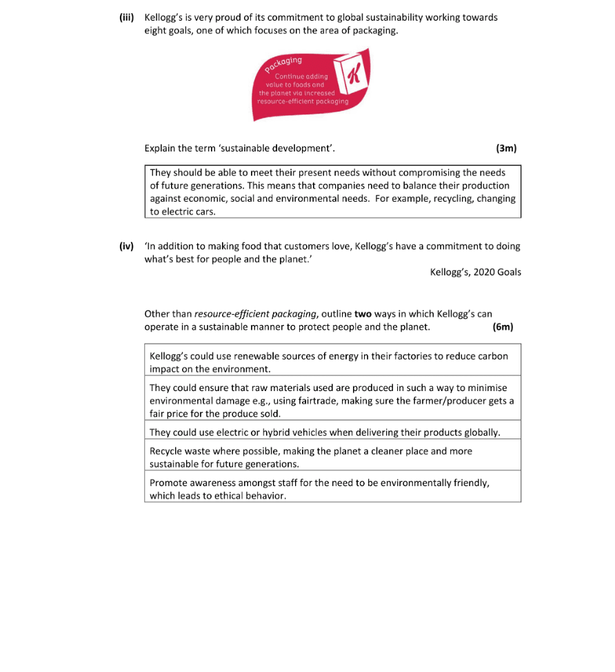 Marking Scheme Part 1