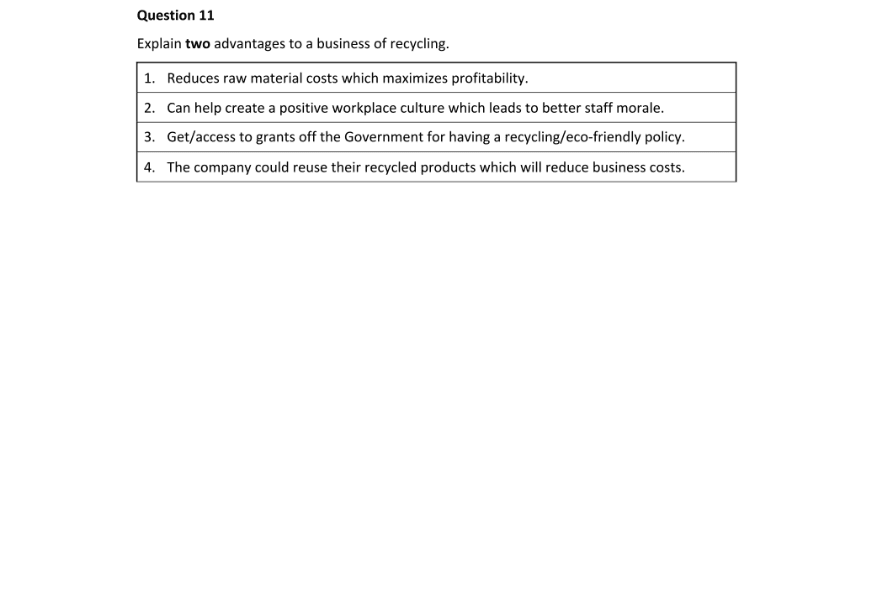 Marking Scheme Part 1