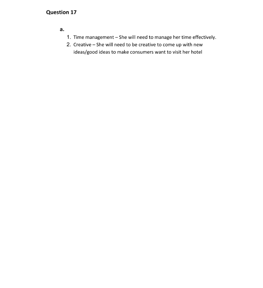 Marking Scheme Part 1