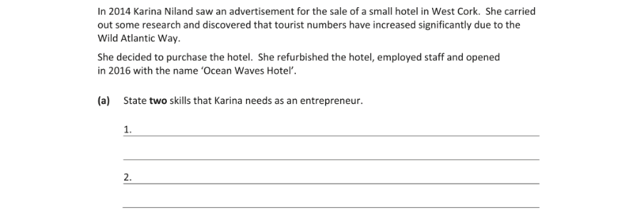 Question 2019 - 17 Part 1