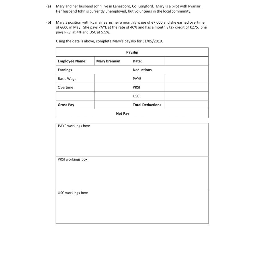 Question 2019 - 18 Part 1