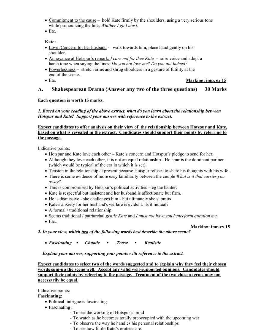 Marking Scheme Part 3