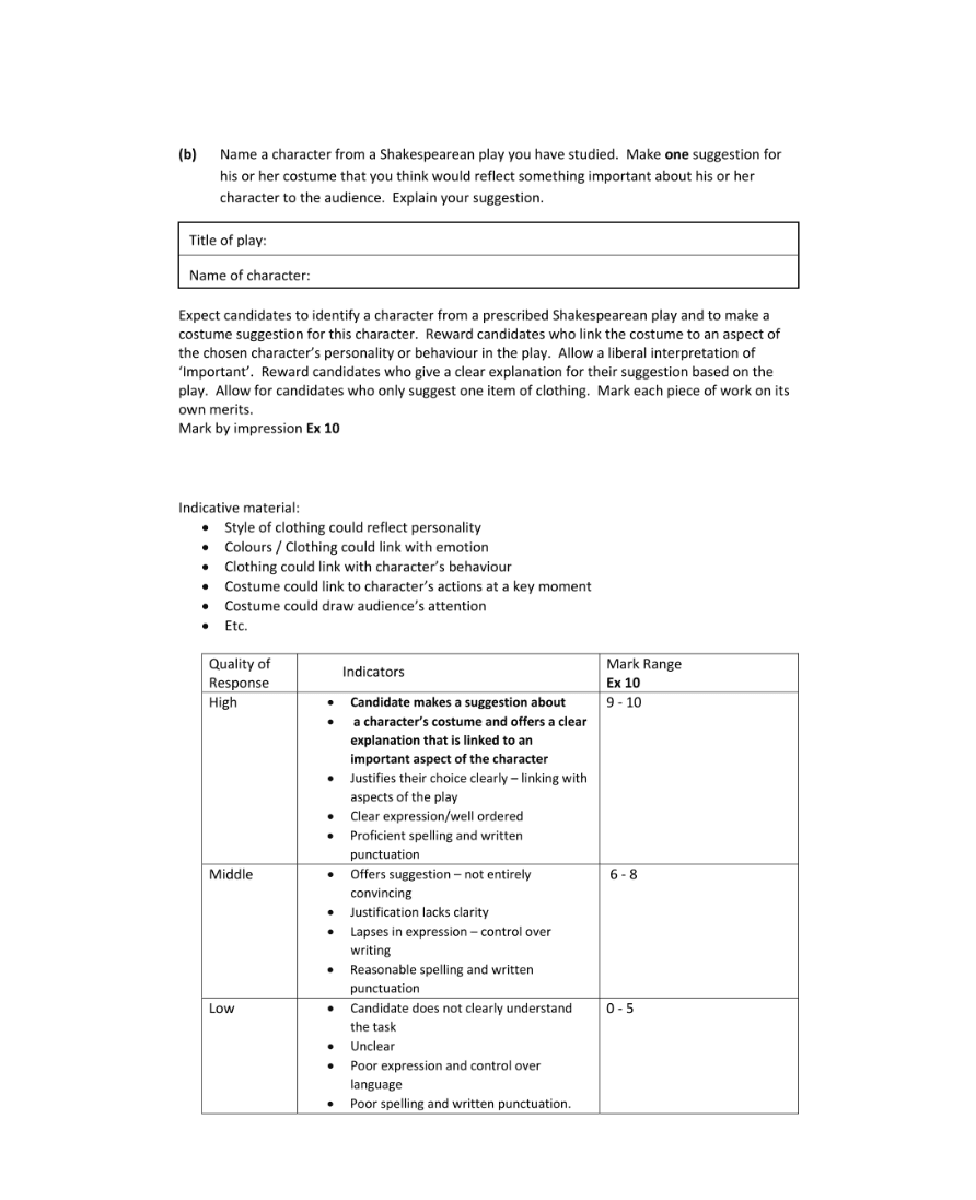 Marking Scheme Part 2