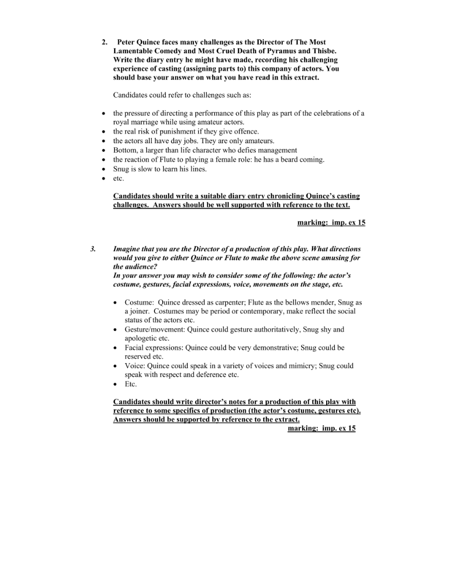 Marking Scheme Part 2