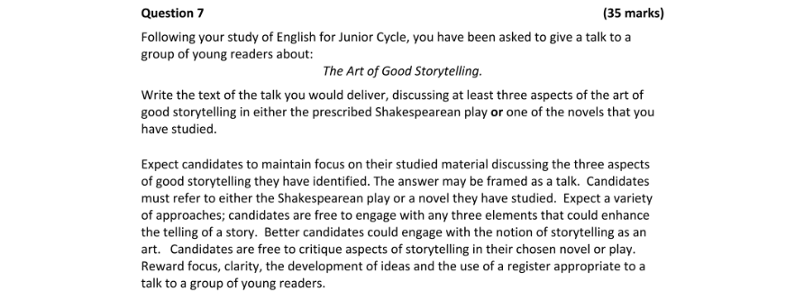 Marking Scheme Part 1