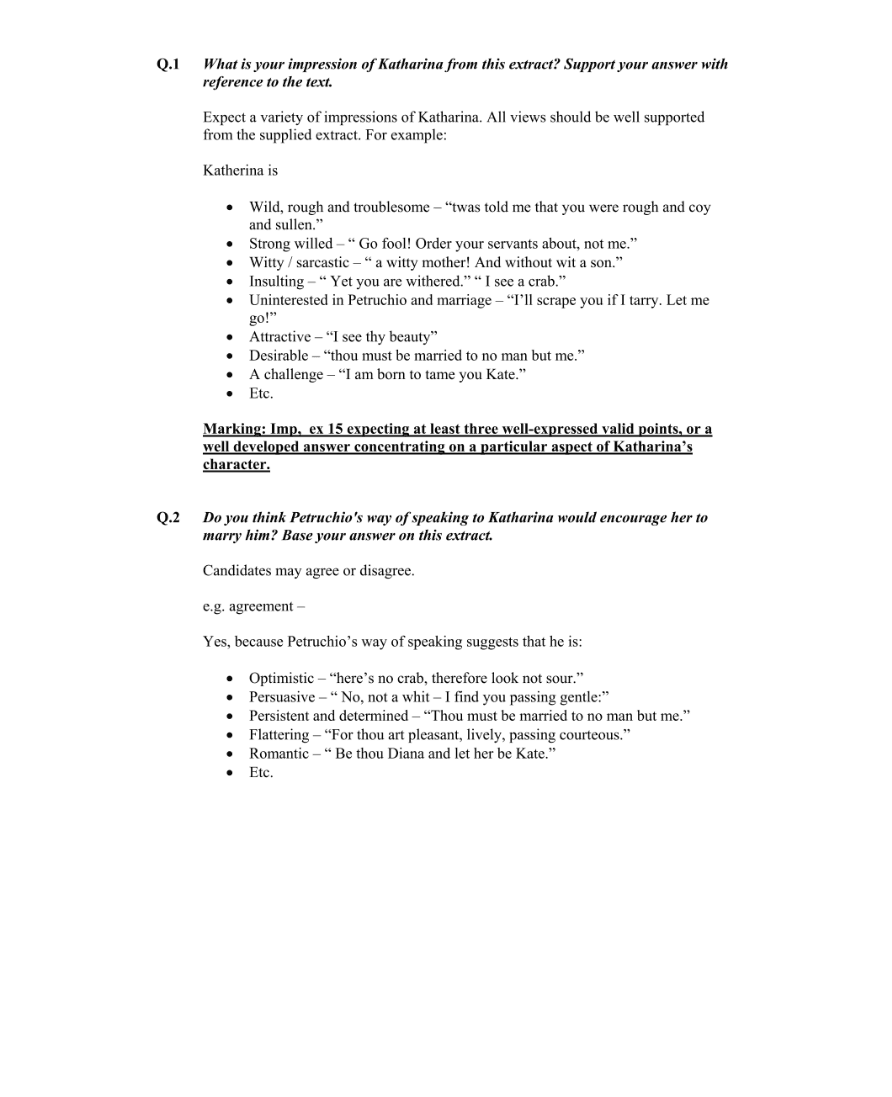 Marking Scheme Part 2