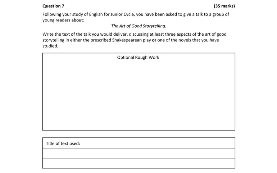 Question 2023 - 7 Part 1