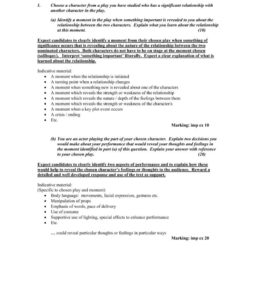 Marking Scheme Part 1