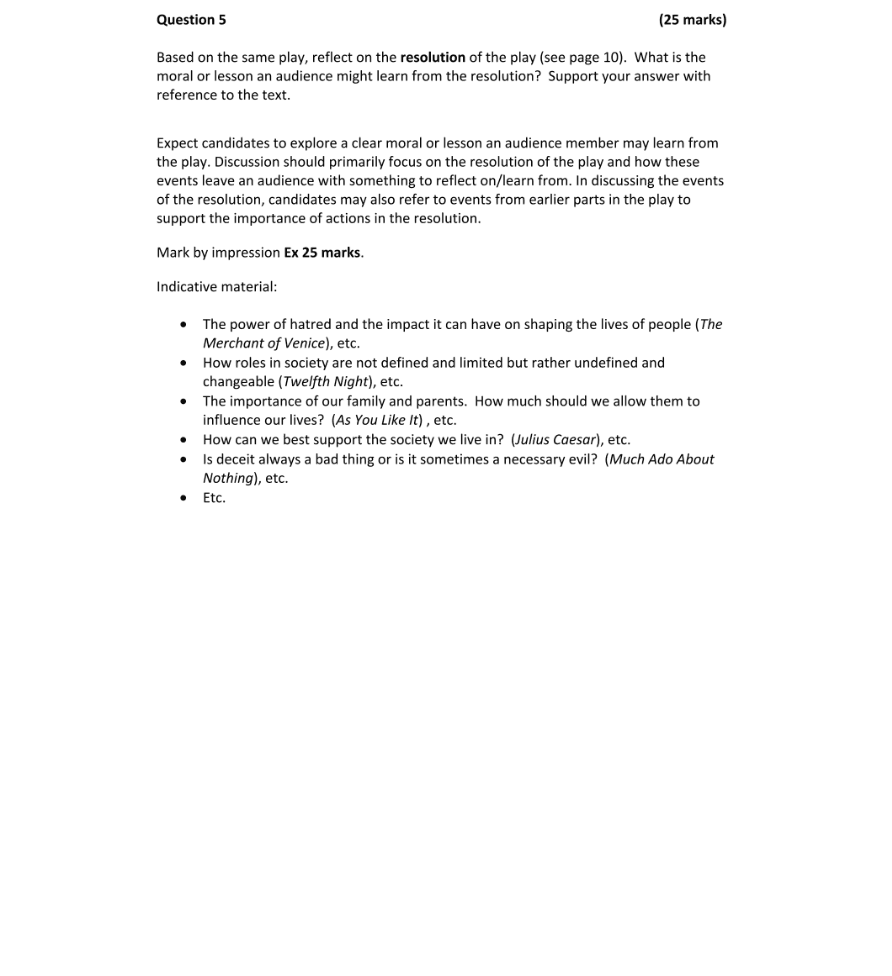 Marking Scheme Part 1