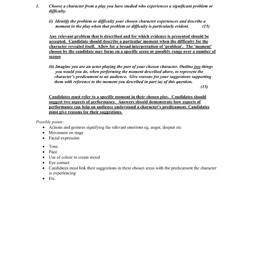 Marking Scheme Part 1