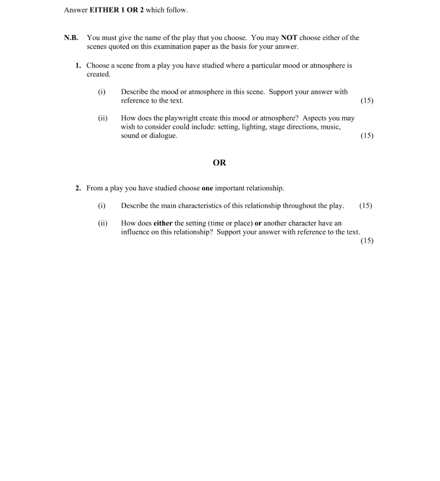 Question 2009 - 2 Part 1