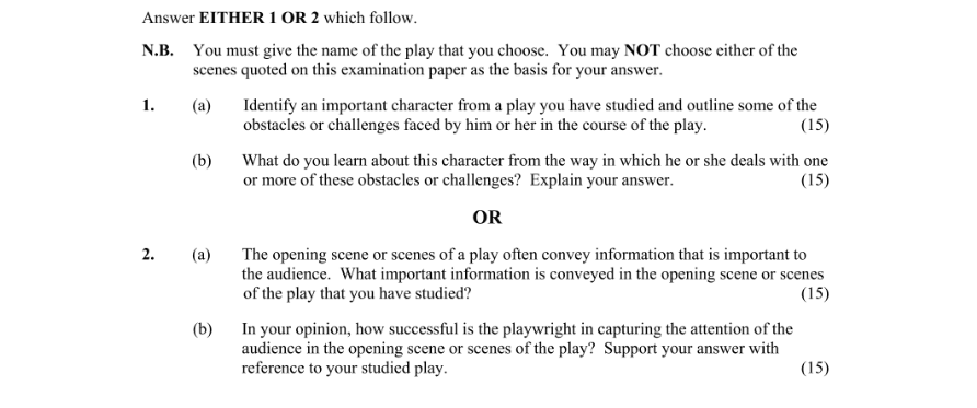 Question 2012 - 1 Part 1
