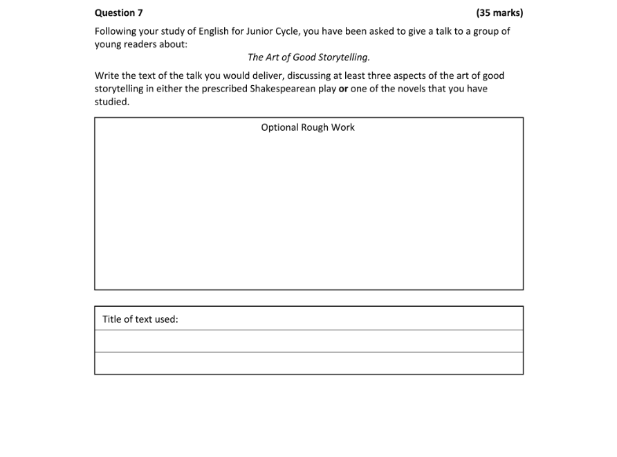 Question 2023 - 7 Part 1
