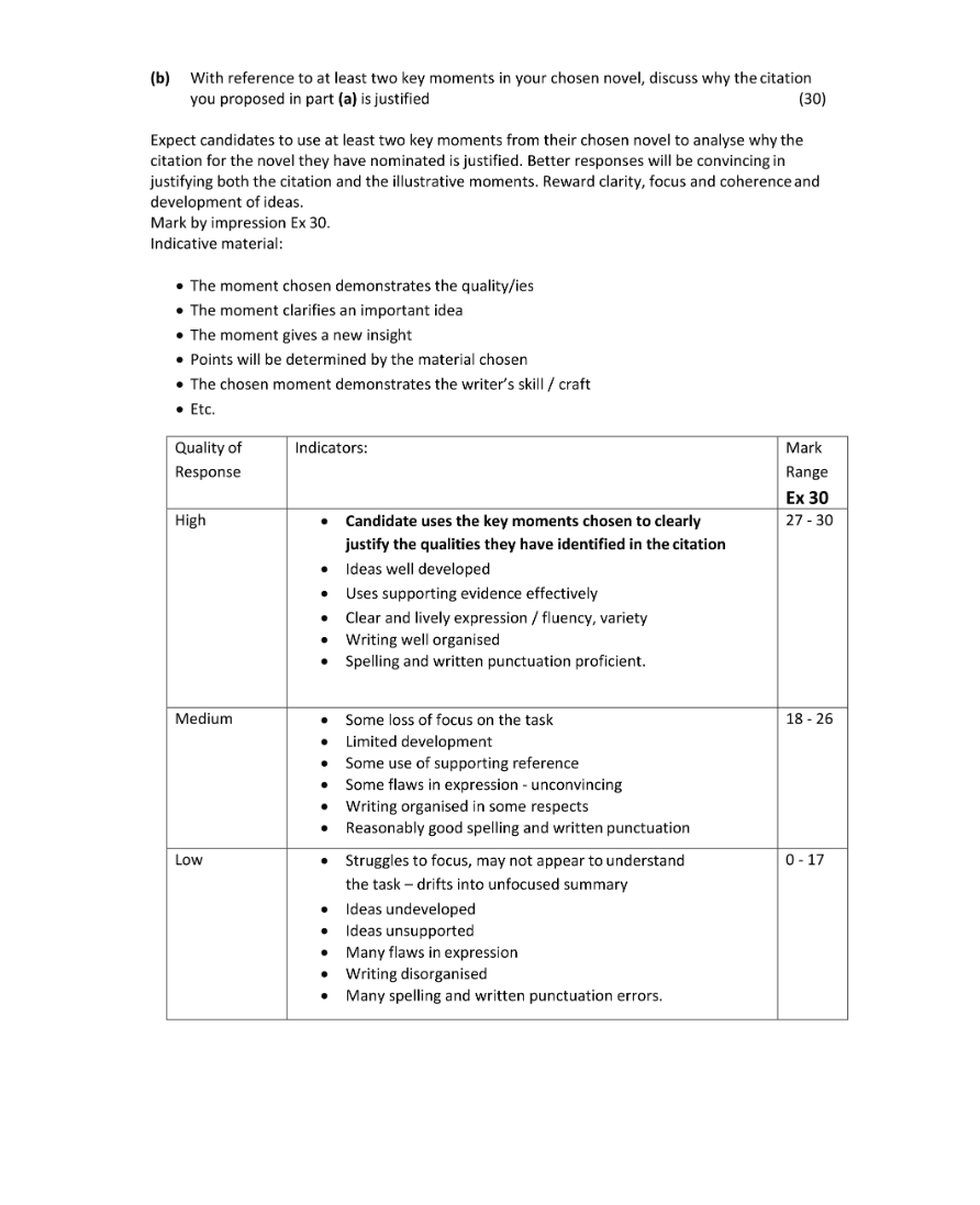 Marking Scheme Part 2