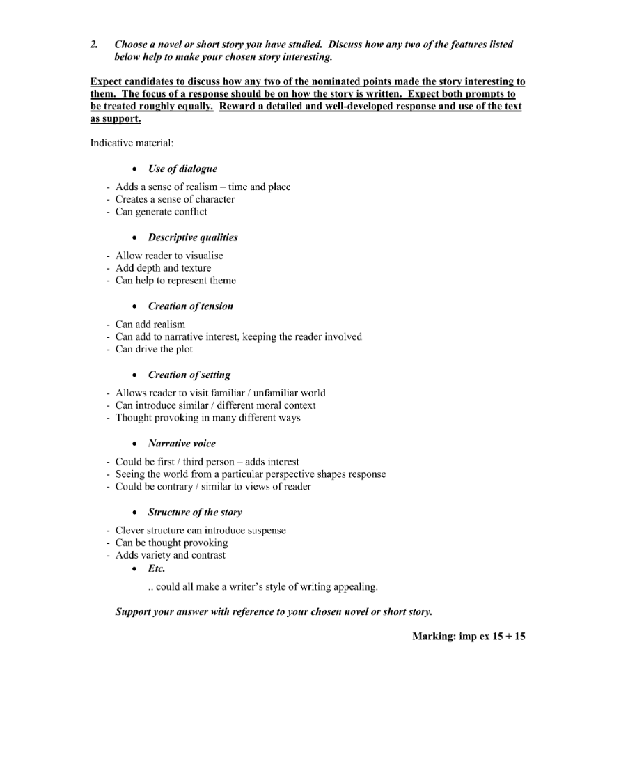 Marking Scheme Part 2
