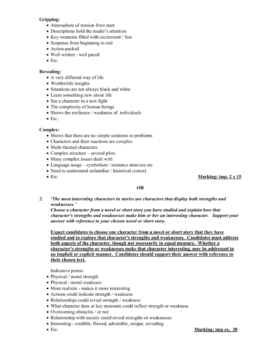 Marking Scheme Part 2