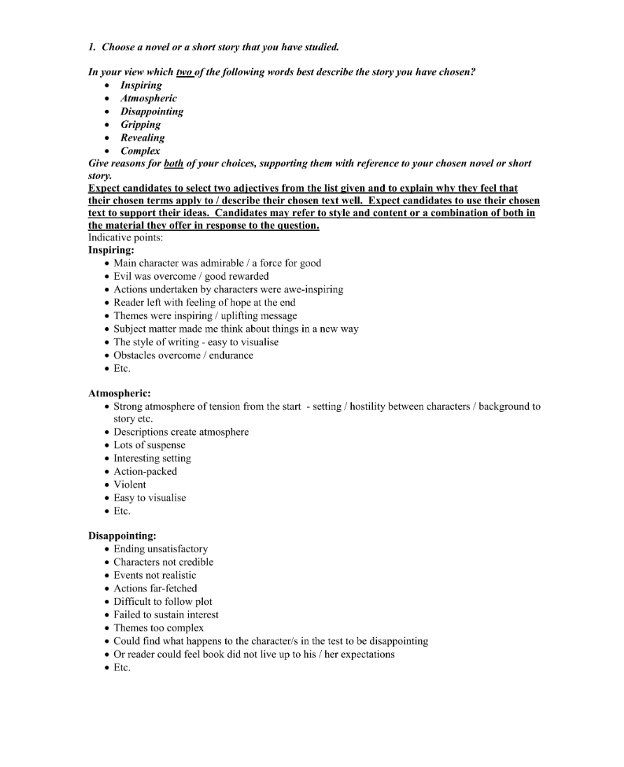 Marking Scheme Part 3