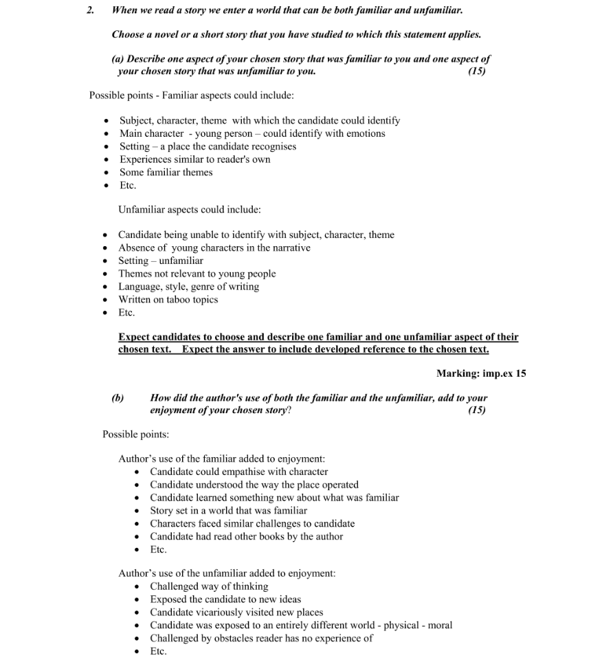 Marking Scheme Part 2