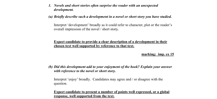 Marking Scheme Part 1