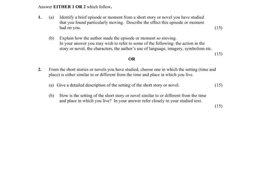 Question 2011 - 2 Part 1