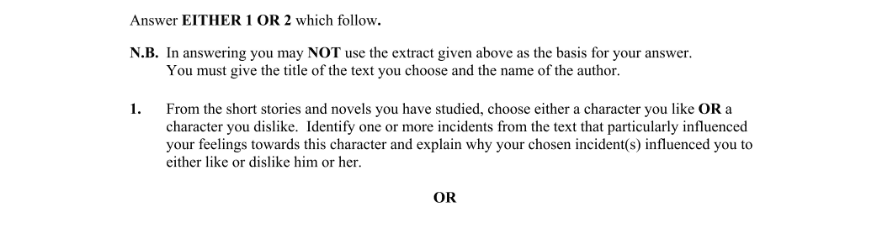 Question 2012 - 2 Part 1