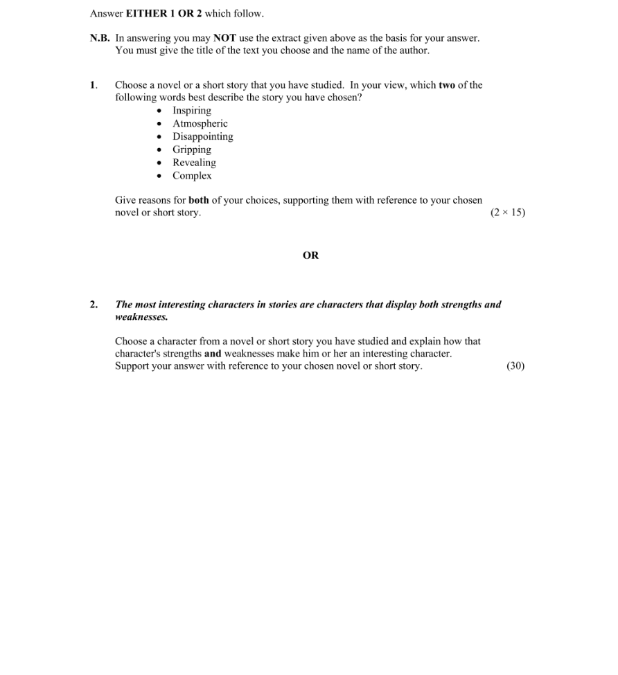 Question 2015 - 2 Part 1