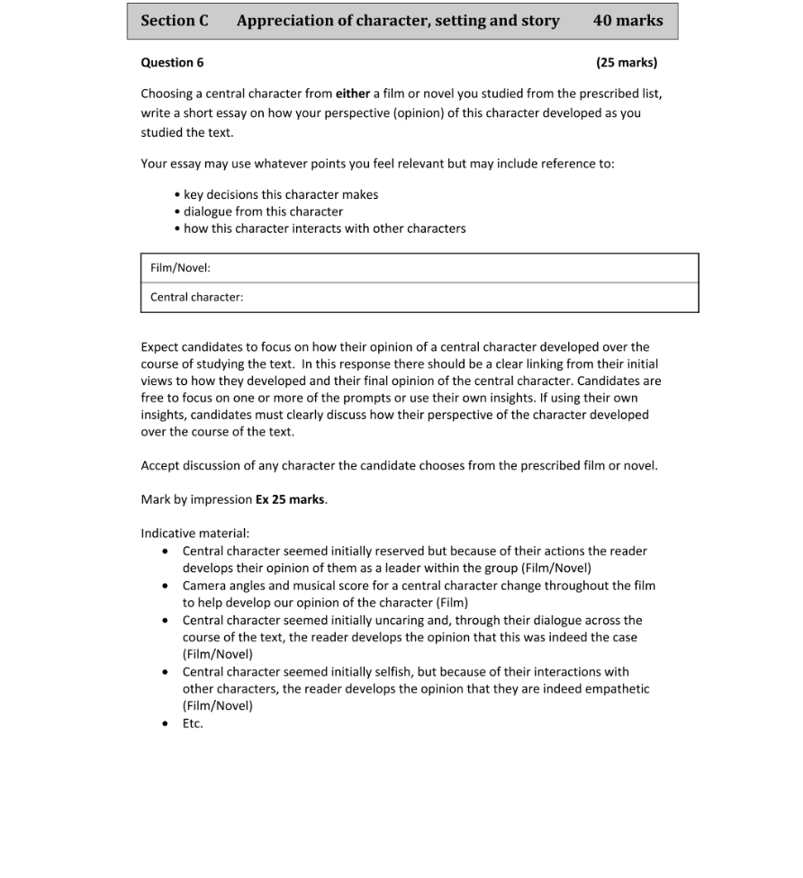 Marking Scheme Part 1