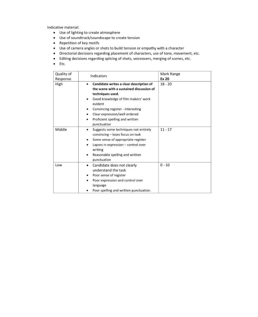 Marking Scheme Part 2