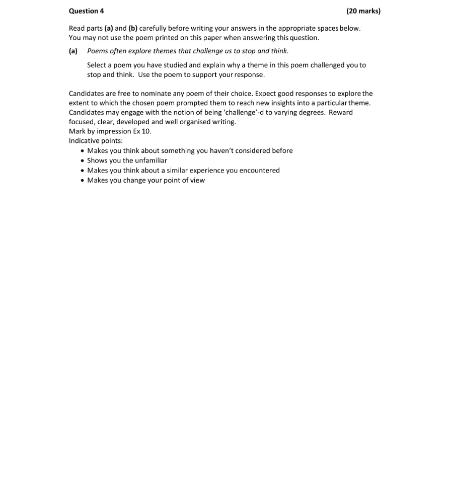 Marking Scheme Part 1