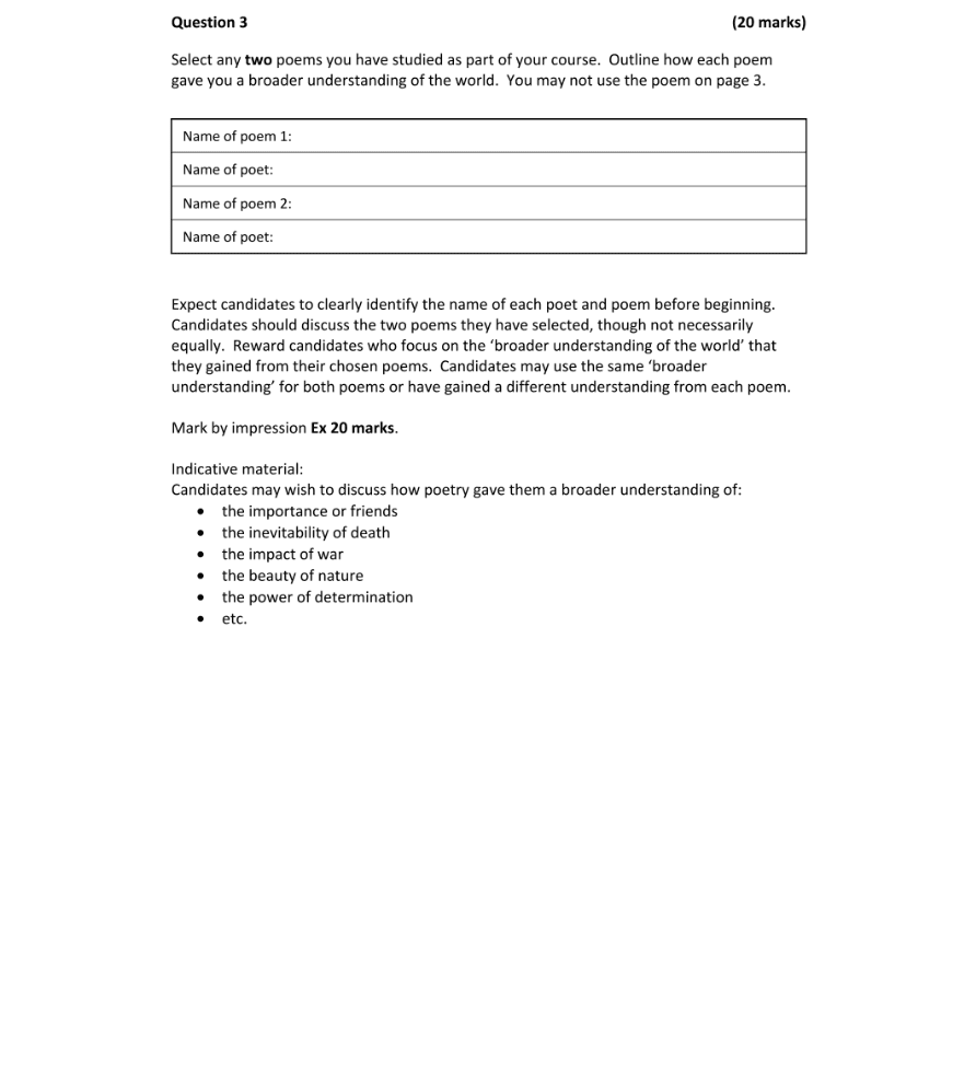 Marking Scheme Part 1