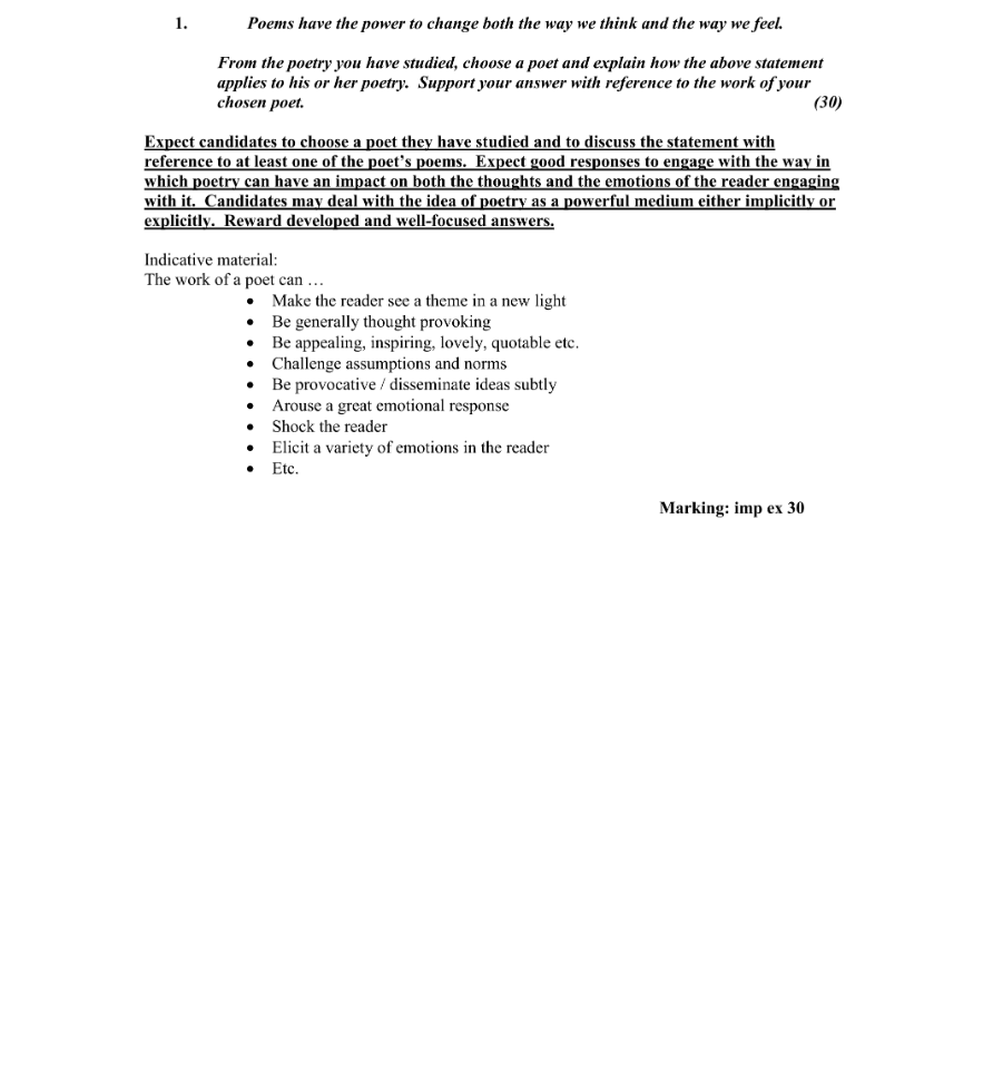 Marking Scheme Part 1