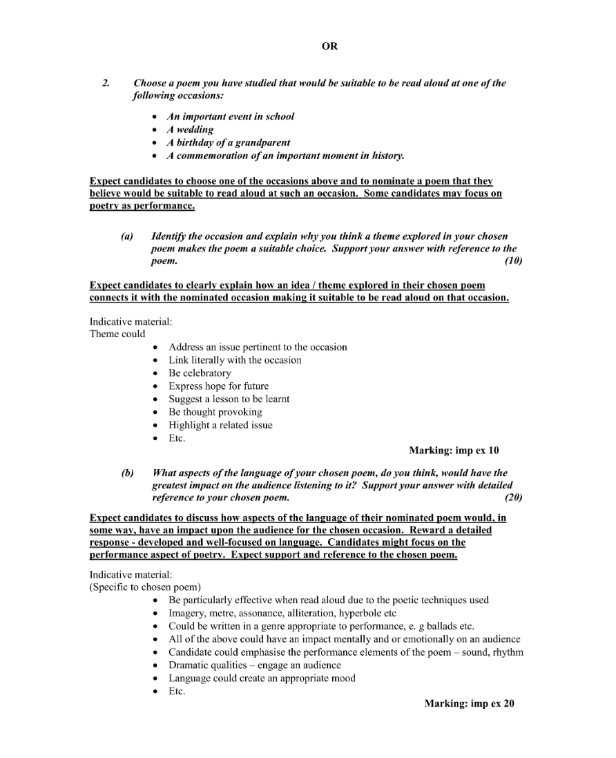 Marking Scheme Part 2