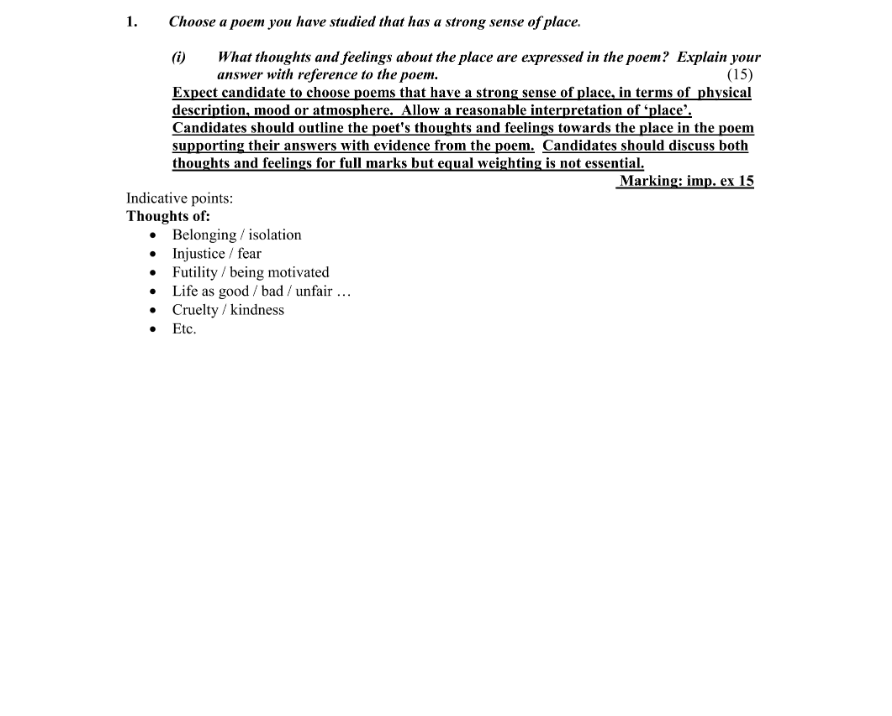 Marking Scheme Part 1