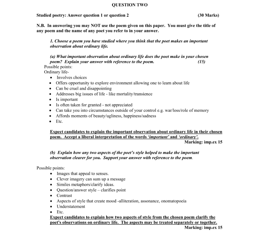 Marking Scheme Part 1