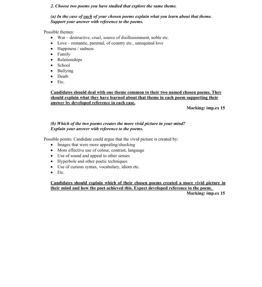 Marking Scheme Part 1